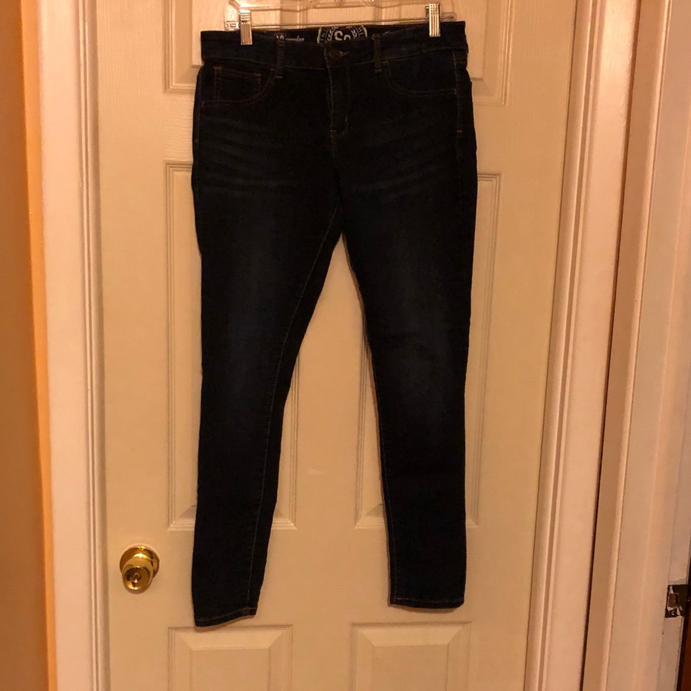 Dark Blue Denim Jeggings